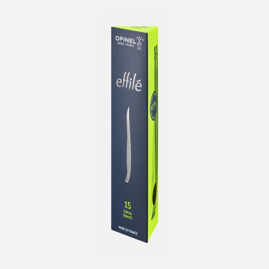 Opinel No.15 Beech Effilé - New version Stainless Steel Pocket Knive 002561