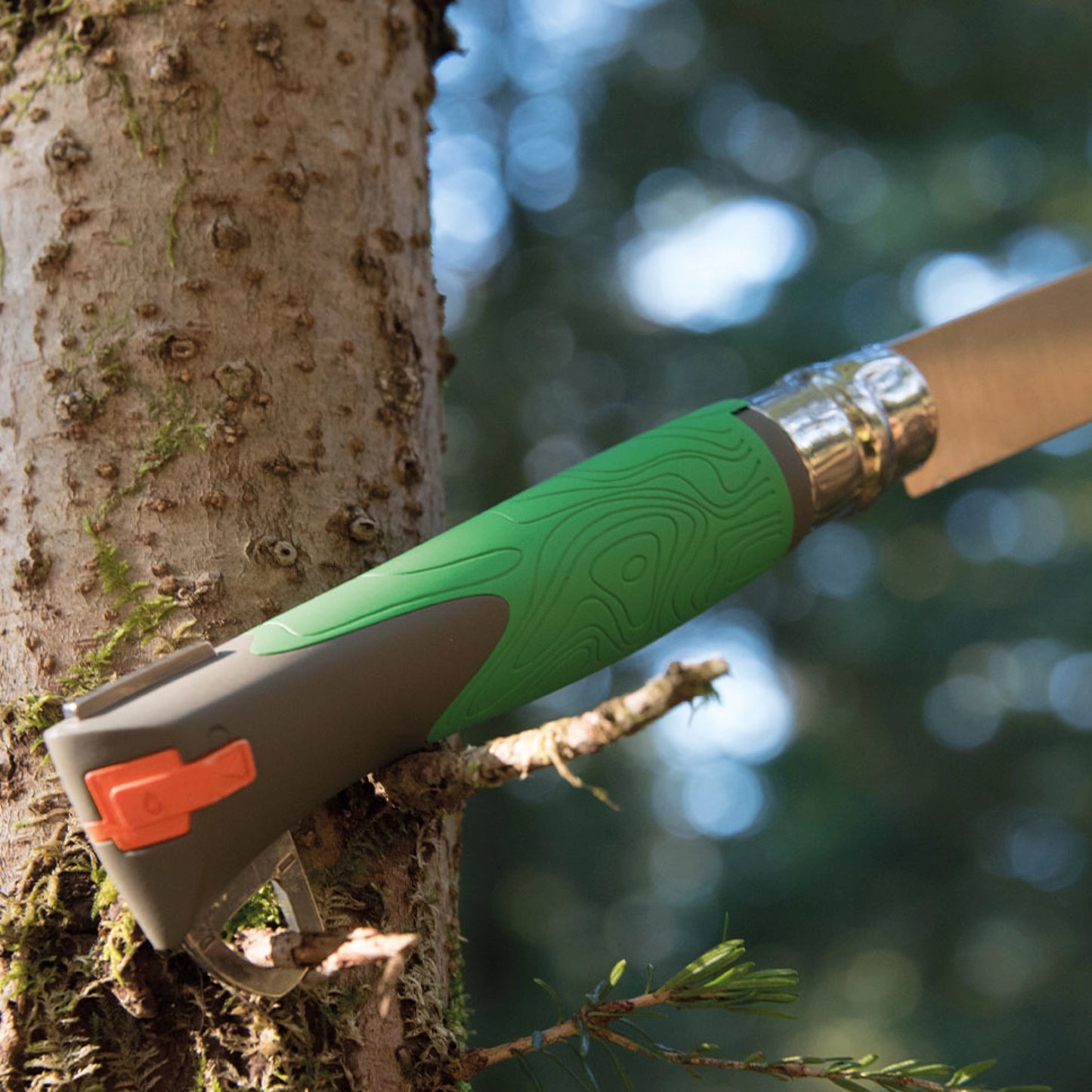 Opinel No.12 Outdoor Explore Green Folding Knife With Tick Remover 002489