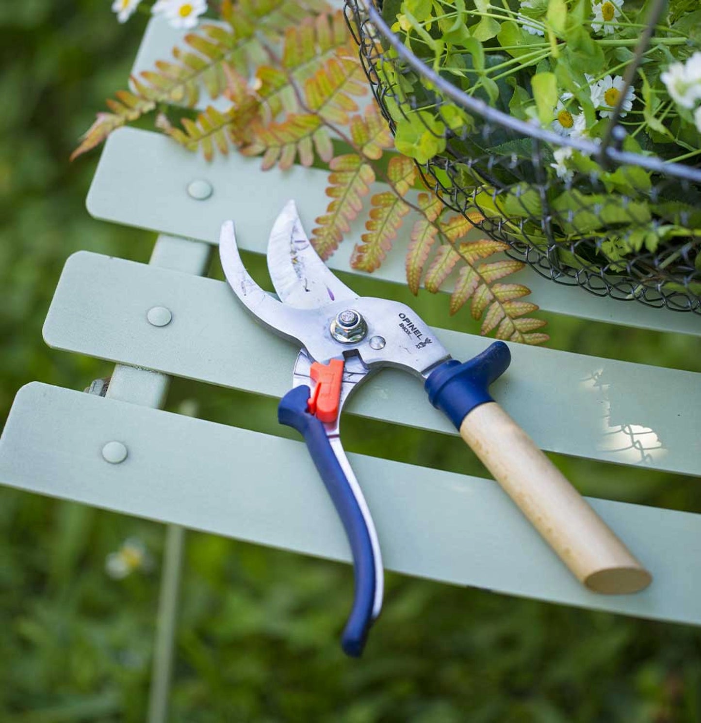 Opinel Hand Pruner Slate Stainless Steel Blade Blue 001627