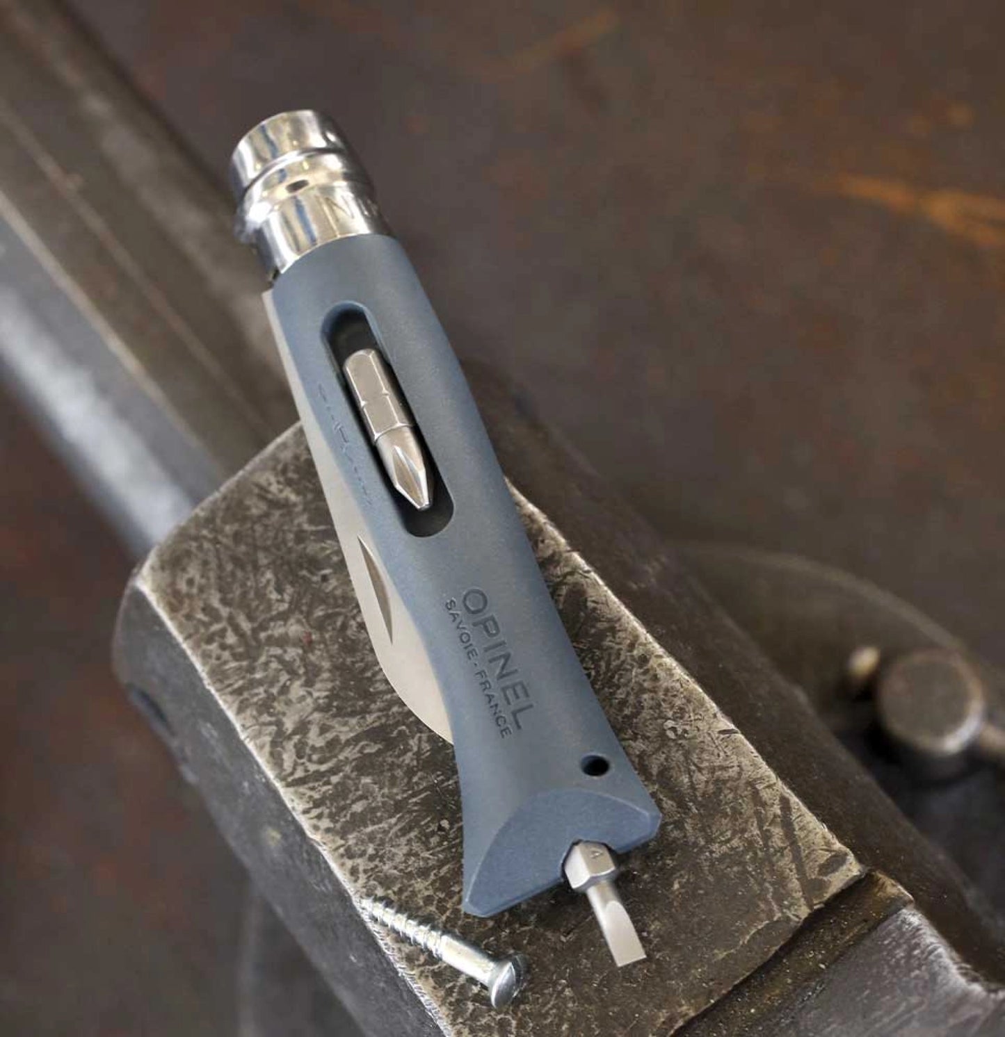 Opinel No.09 DIY Folding Utility Knife Grey 001792