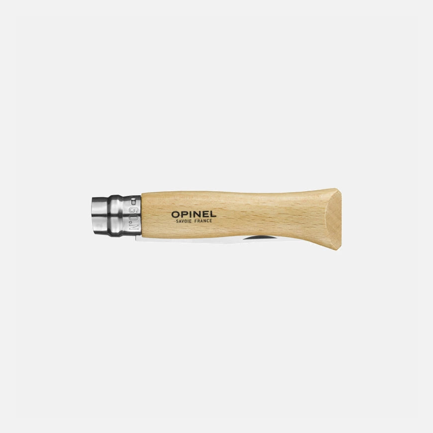 Opinel No.09 Beech Wood Stainless Steel Folding Knife 001083