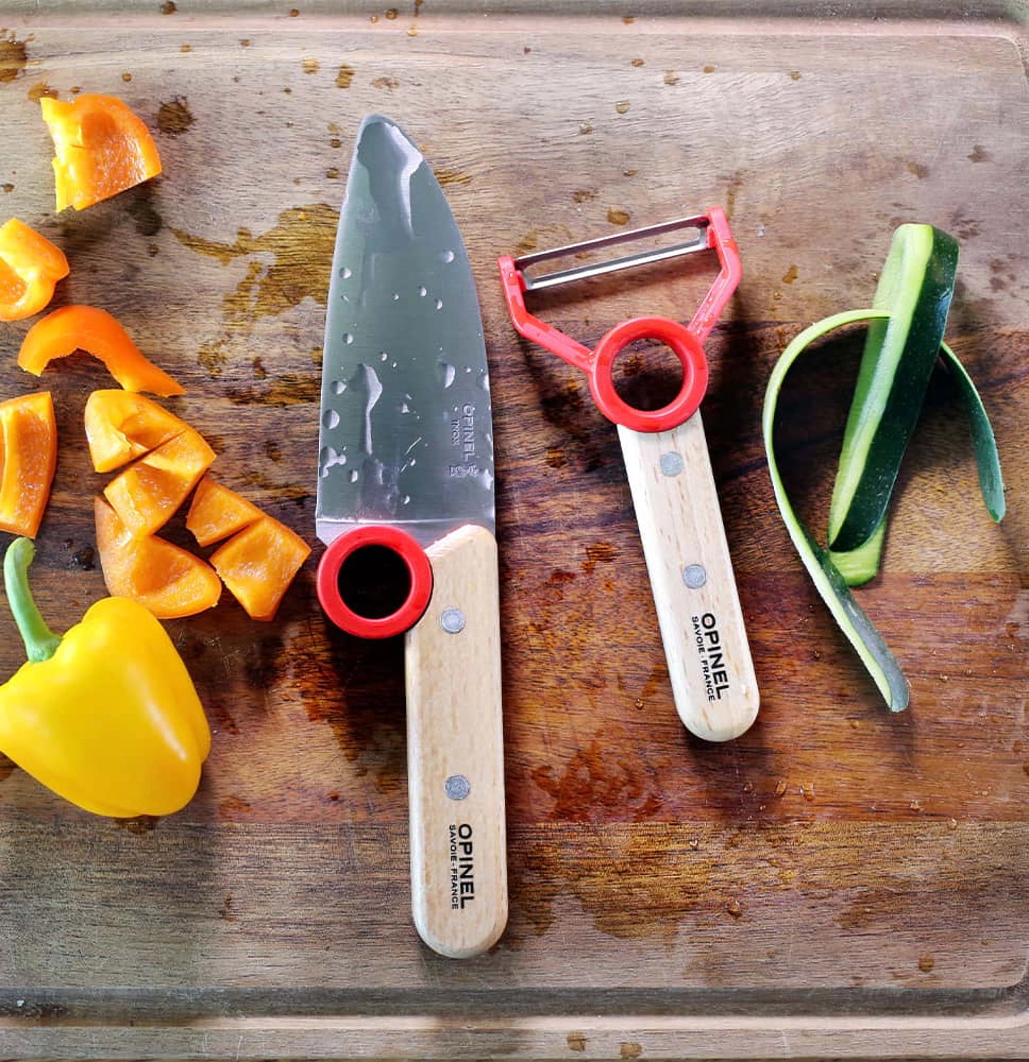 Opinel Le Petit Chef Peeler Stainless Red 001745