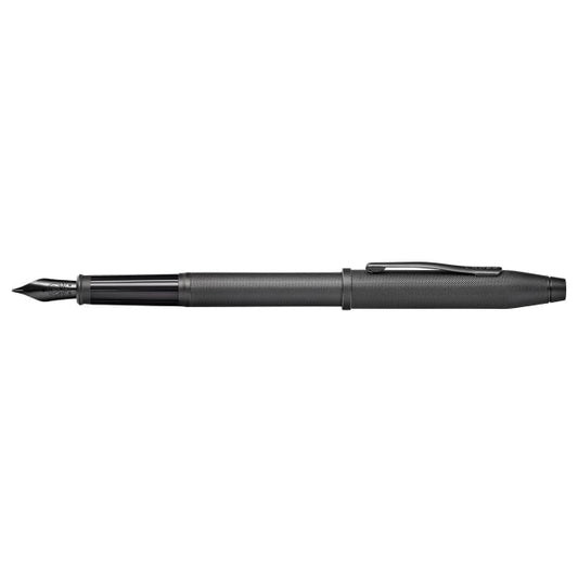 Cross Century II Black MicroKnurl & Mt Black Fountain Pen, Fine Nib AT0086-132FJ