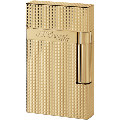 S.T. Dupont Diamond Head Yellow Gold Plated Ligne 2 Lighter 16284