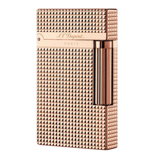 S.T. Dupont Ligne 2 Lighter, Palladium, Rose Gold Trim, 16424
