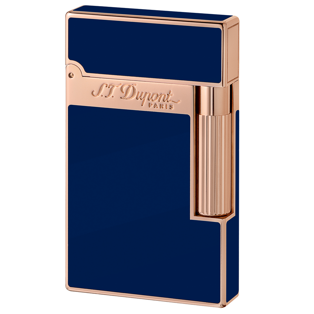 S.T. Dupont Ligne 2 Blue and Rose Gold Chinese Lacquer Lighter 16496