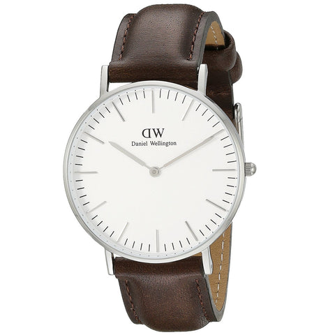 Daniel Wellington Men's Bristol Brown Leather Quartz Watch 0209DW