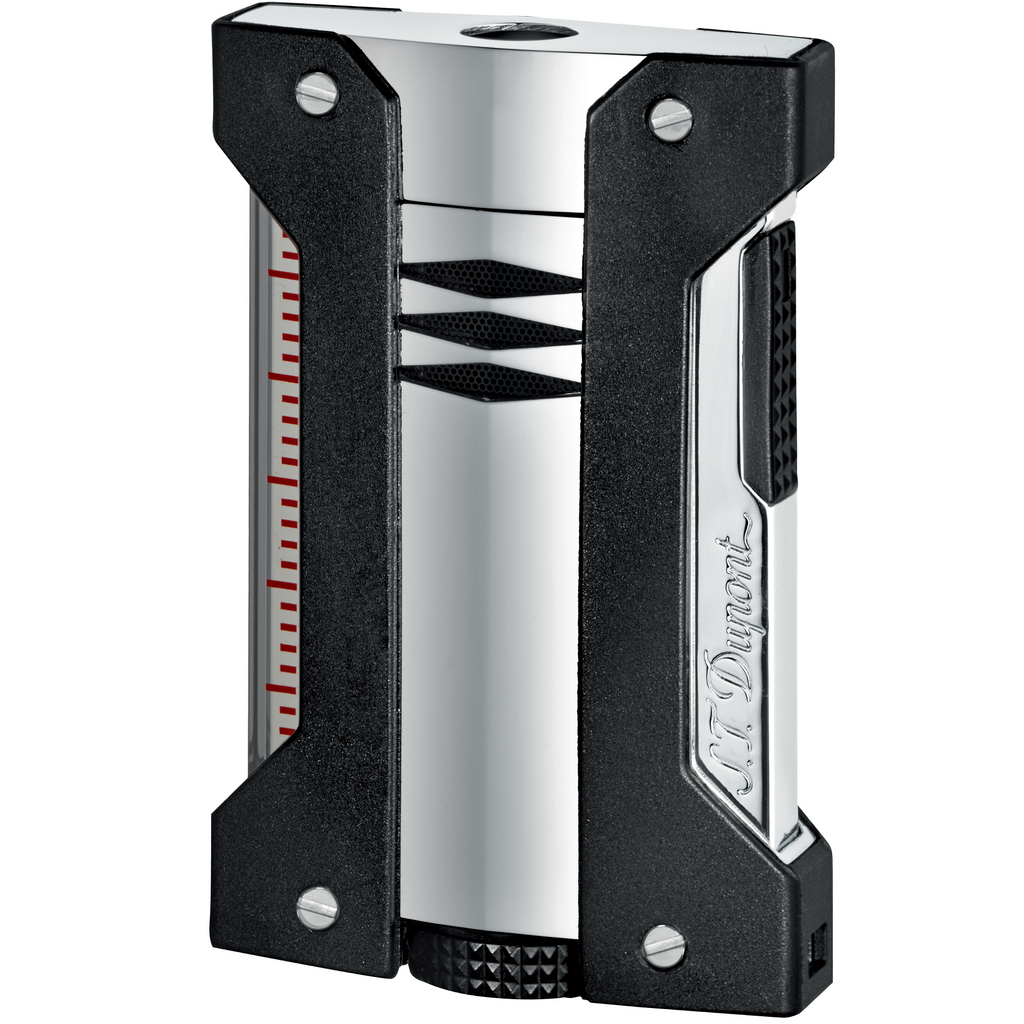 S.T. Dupont Defi Extreme Single Torch Chrome and Black Cigar Lighter 21401