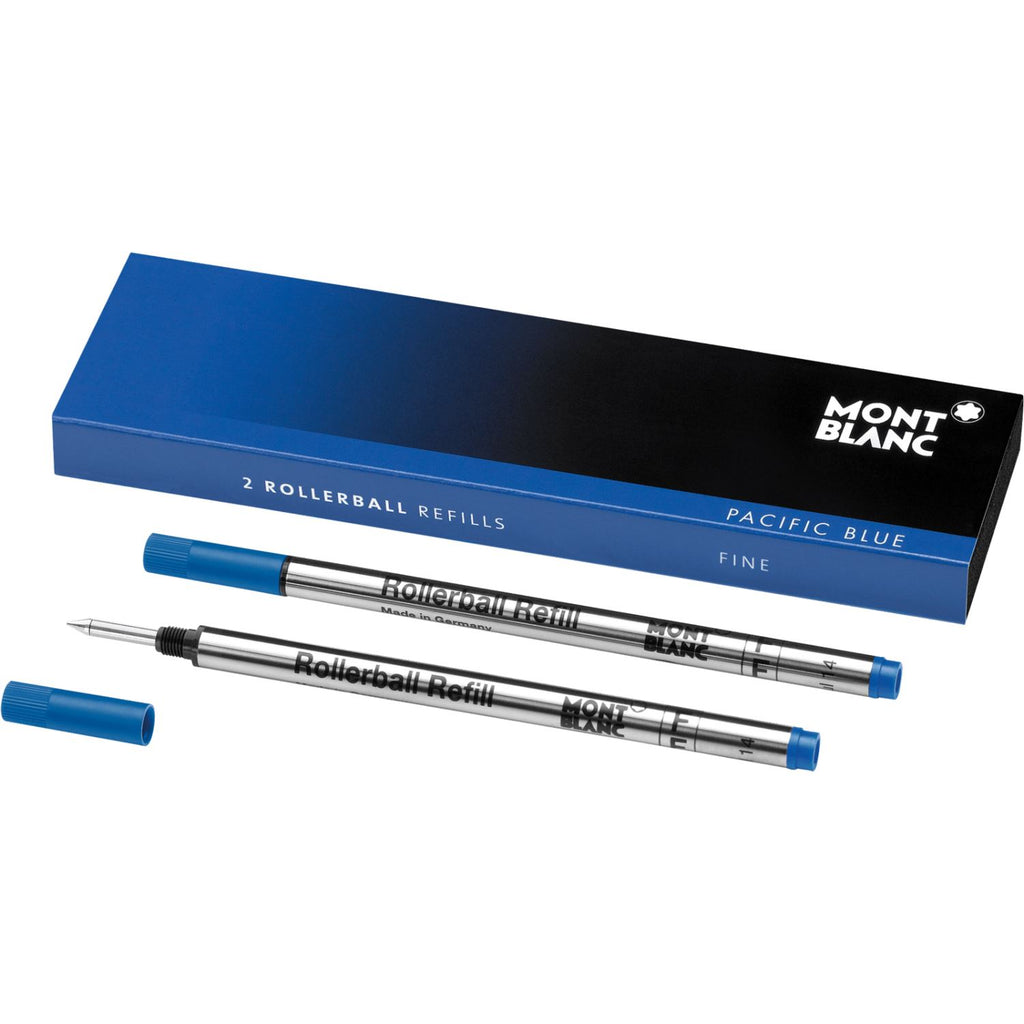 MontBlanc Rollerball Refill, Fine Pack Of 2 Pacific Blue 105163