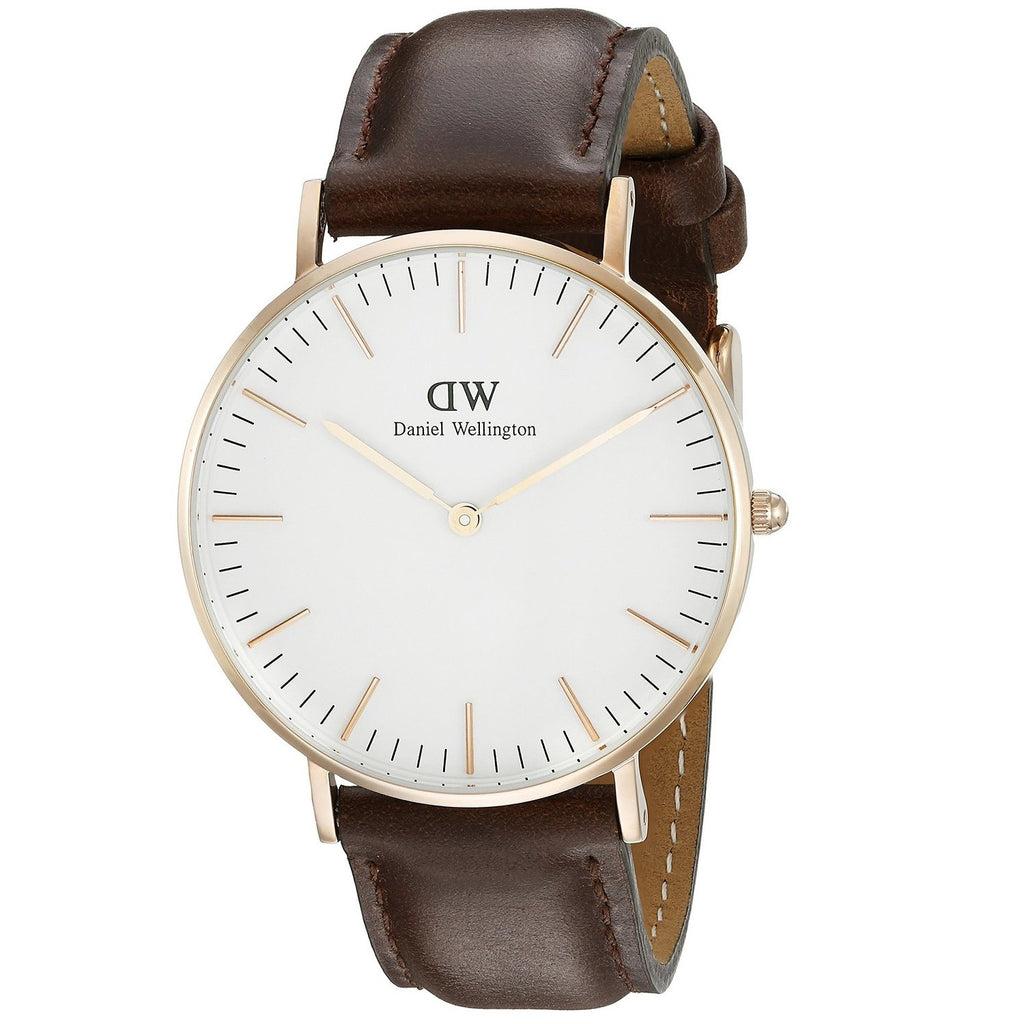 Daniel Wellington Women's Bristol 0511DW White Leather Quartz Watch