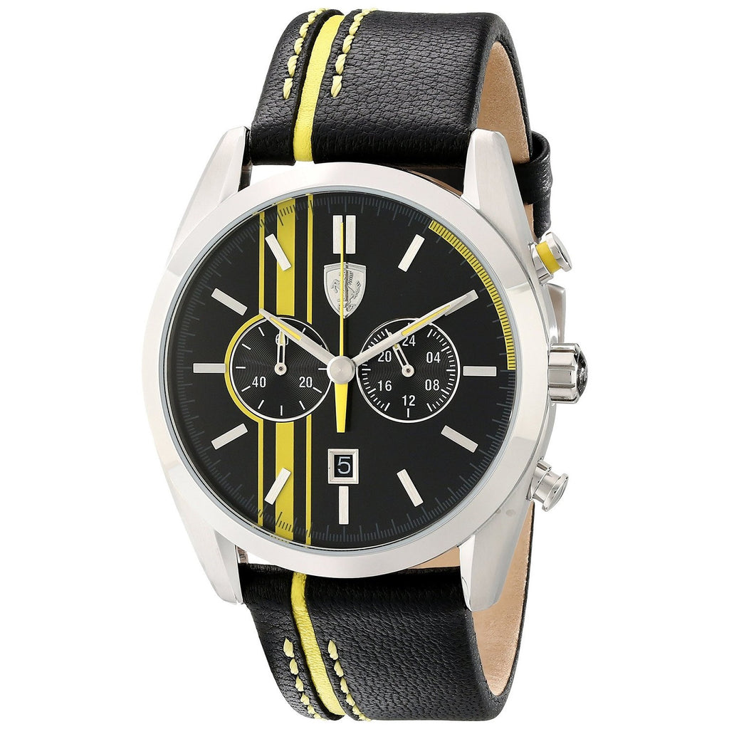 Ferrari Men's 0830235 D 50 Analog Display Japanese Quartz Black Watch