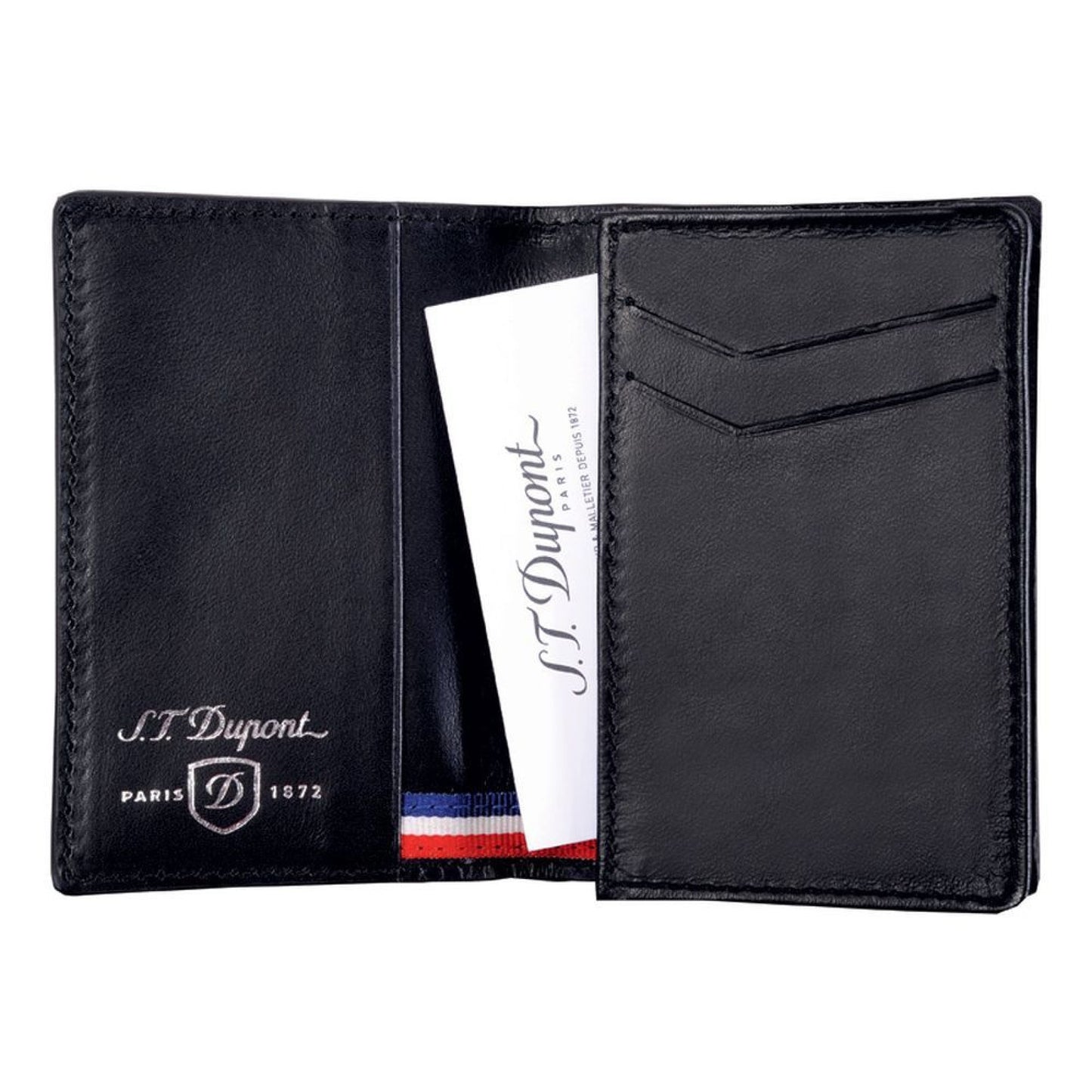 S.T. Dupont Black Leather Business and/or Credit Card Holder, 170004