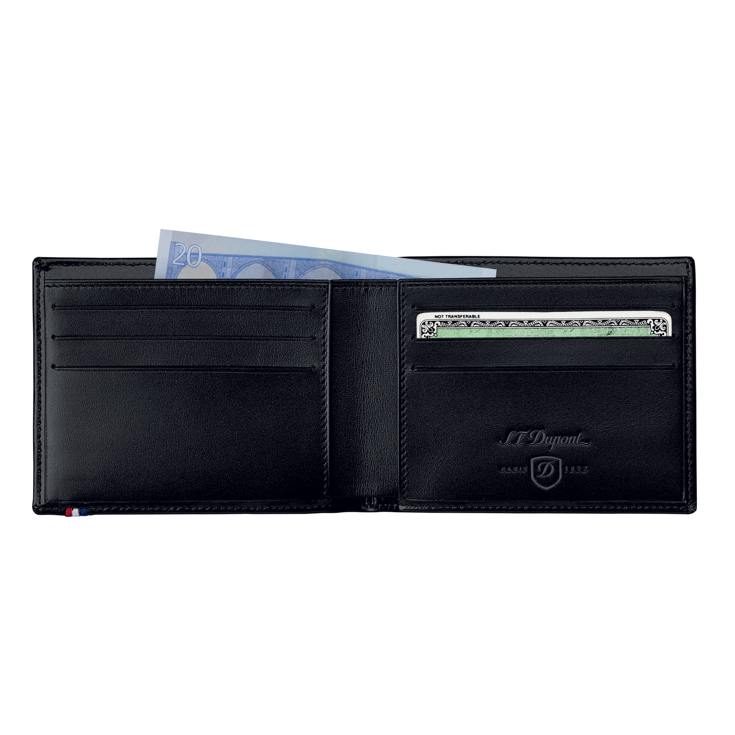 S. T. Dupont Men's Leather ID Wallet, Black 180000