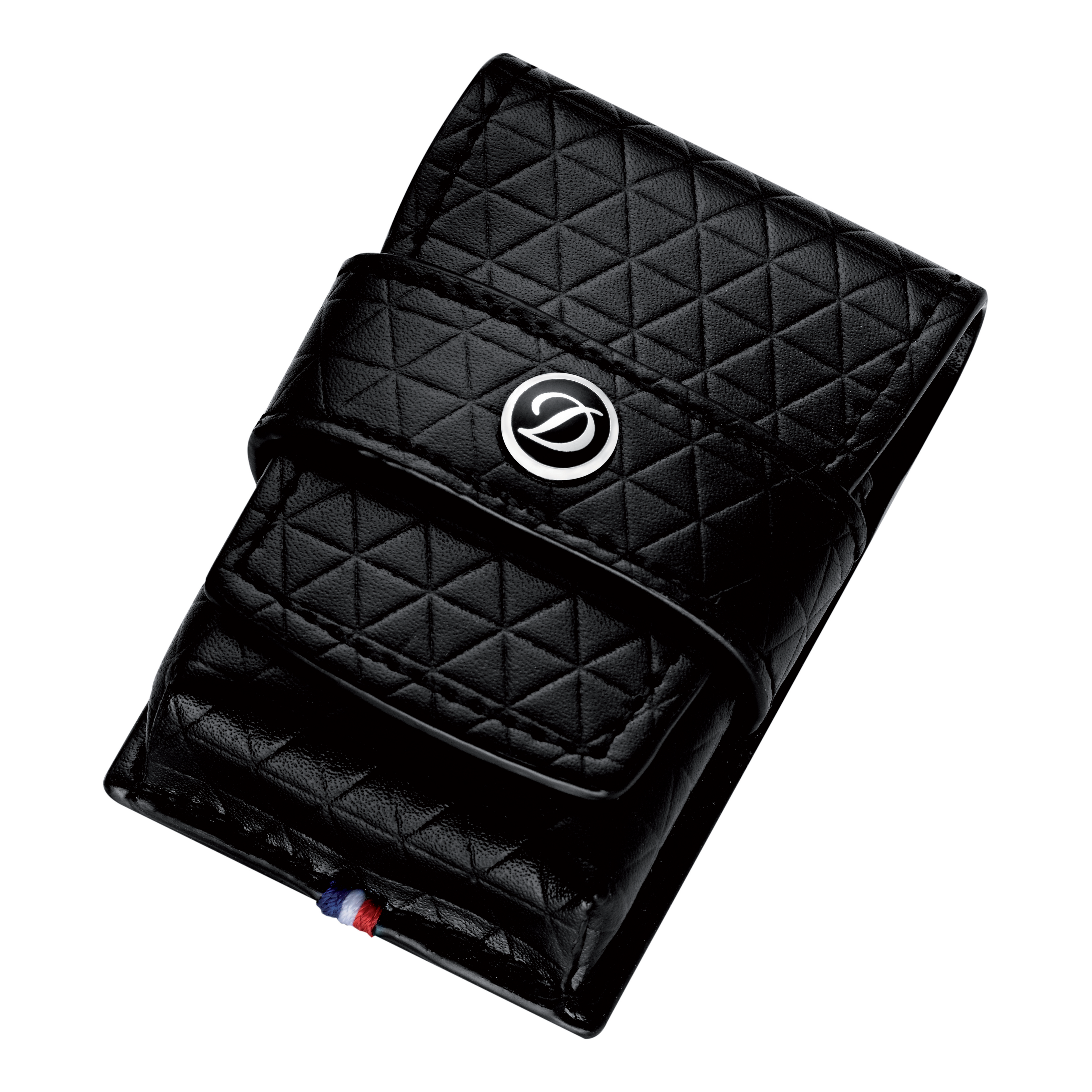 S.T. Dupont Black Fire Head Leather Lighter Case For Ligne 2, 180096