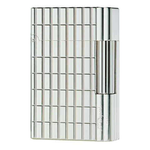 S.T. Dupont Silver Plate, Cut Lines Gatsby Lighter, 18138 (018138)