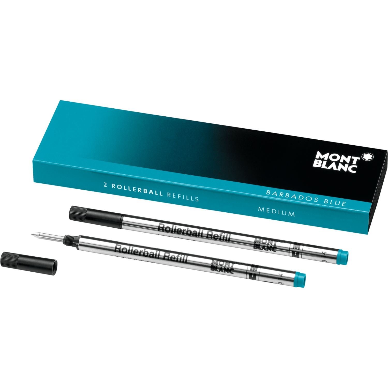Montblanc Rollerball 2 X Medium Barbados Blue Refills 106932