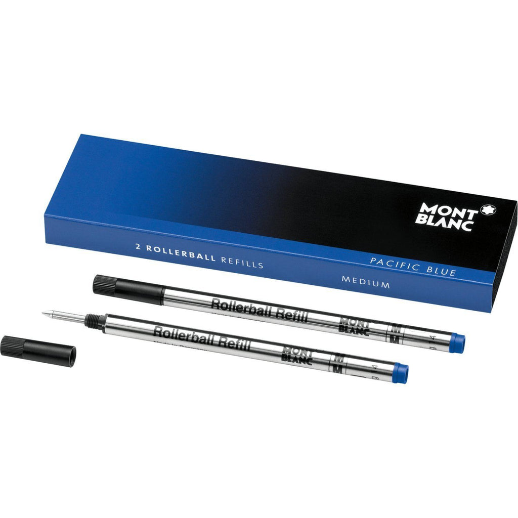 Montblanc Rollerball 2 x Pen Refill Medium Pacific Blue 105159