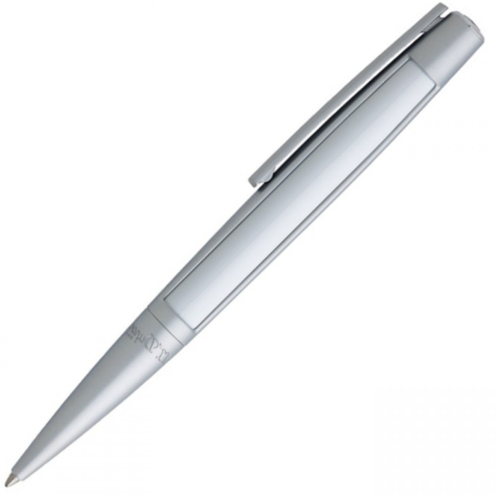 S.T. Dupont Defi BallPoint Pen White With Brushed Chrome 405714