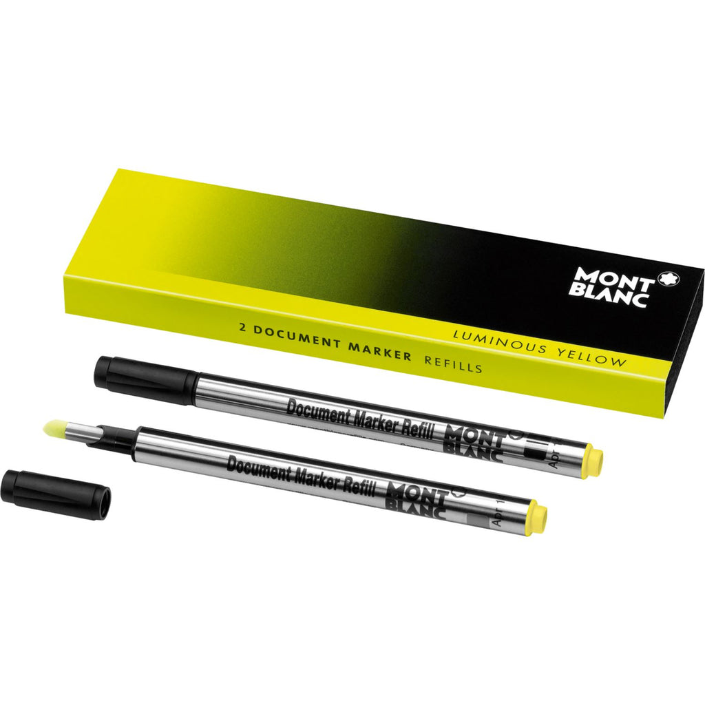 Montblanc Document Marker Highlighter Refill Yellow 2 Pack 105168