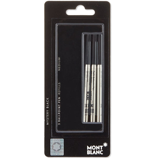 Montblanc Set of 3 Ballpoint Refill Medium Black (107867)