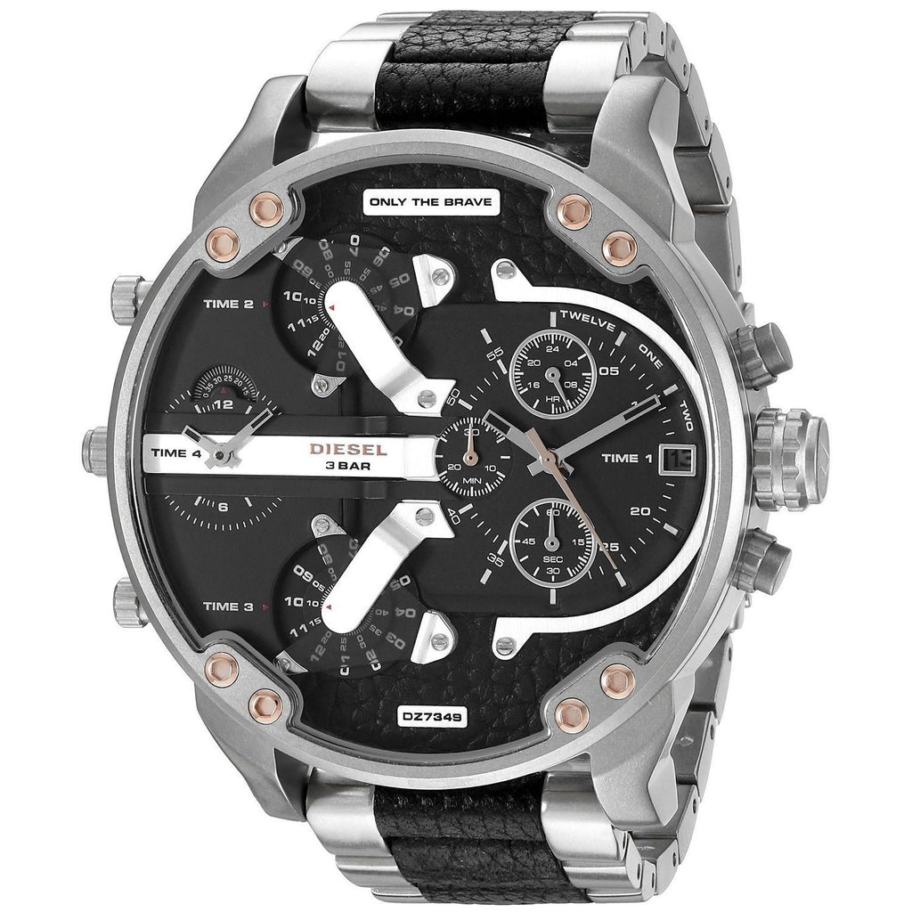 Diesel Men's Mr. Daddy 2.0 Chronograph 4 Time Zones Two-Tone Leather Watch DZ7349