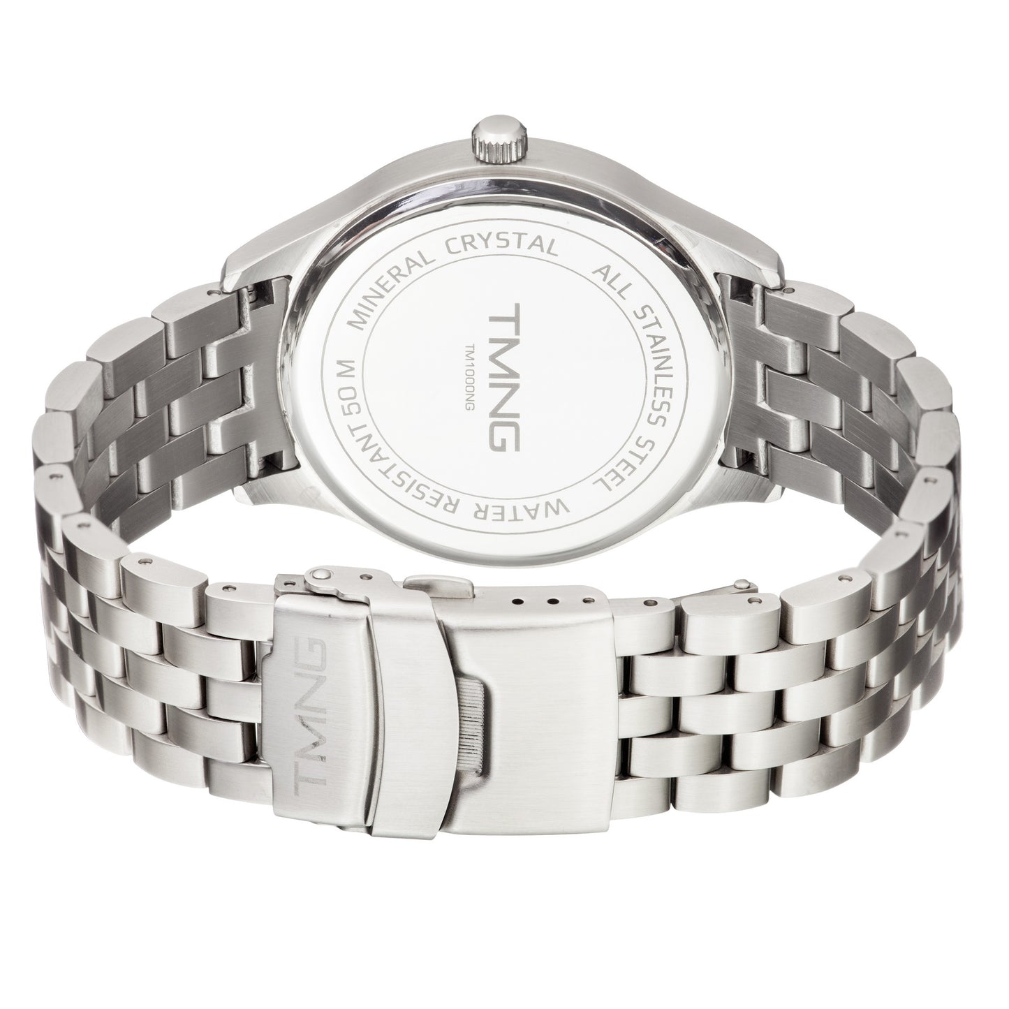 TMNG Men's TM1000NG Stainless Steel Black Dial Watch