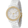 Michael Kors Women's MK5237 White Ceramic Runway Gold Glitz Watch