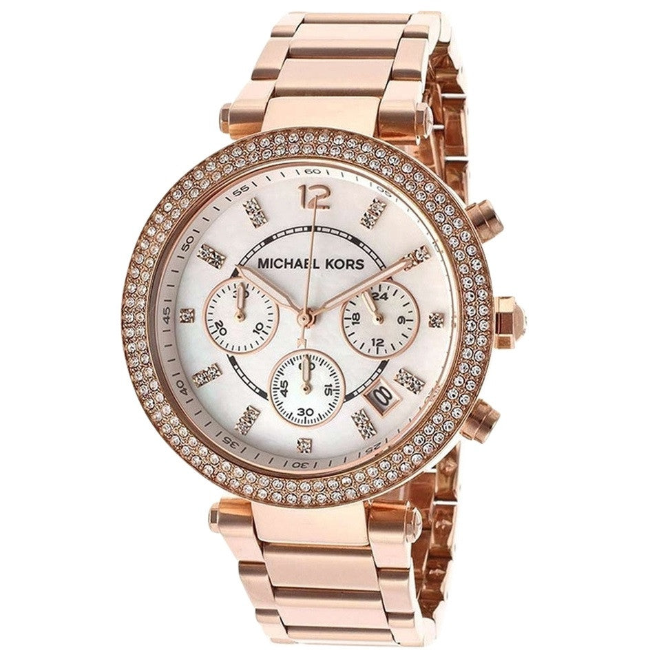 Michael Kors Women's MK5491 Rose Goldtone Chronograph Watch