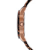 GUESS Women's U0425L3 Brown Patent Watch with Rose Gold-Tone Animal Print