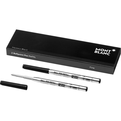 Montblanc 2 Ballpoint Fine Pen Refills - Mystery Black 116189