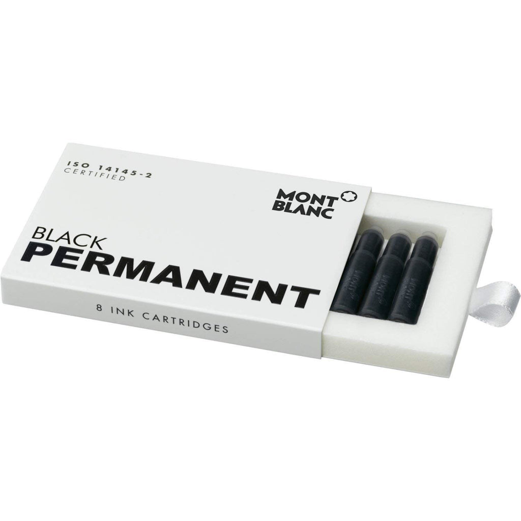 Montblanc Ink Cartridges Permanent Black 8 per package 107757