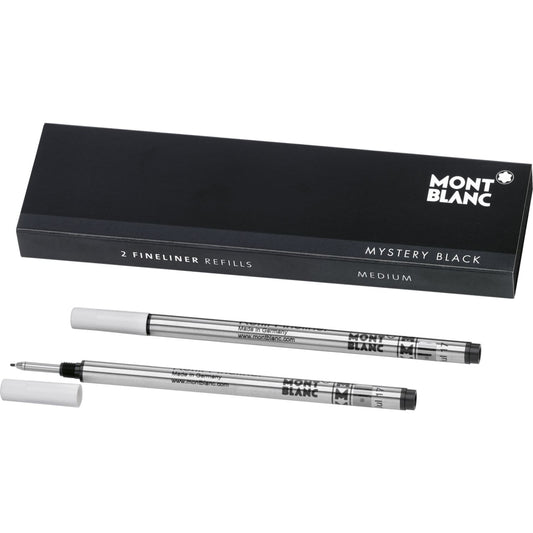 Montblanc Fineliner Refills Medium Mystery Black - Pack of 2 (110149)